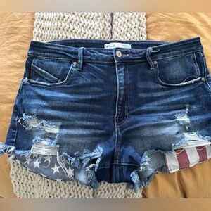 Women’s Kancan shorts distressed